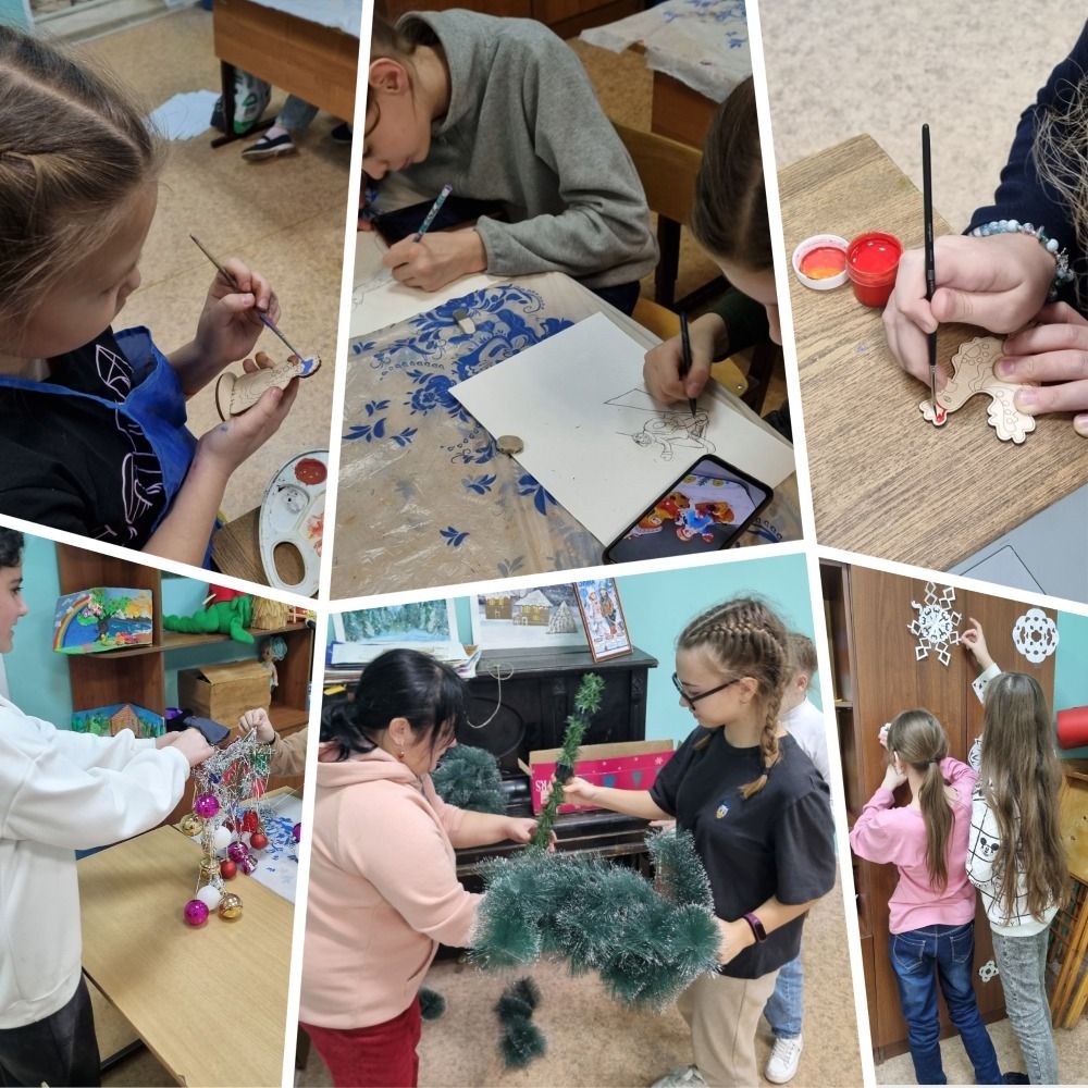 Украшение кабинета детского объединения «Палитра творчества»